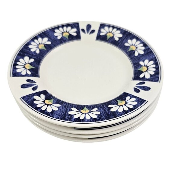 Oneida Spring Daisy Majesticware 6.5” Ceramic Dessert Bread Plates – Set of 4 - Picture 7 of 15